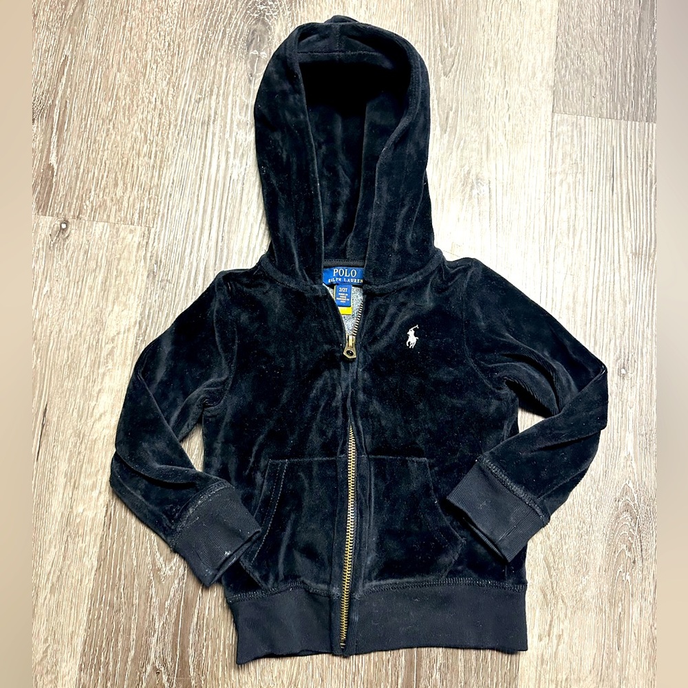Girls Sz 2T Polo Ralph Lauren Velour Hoodie
